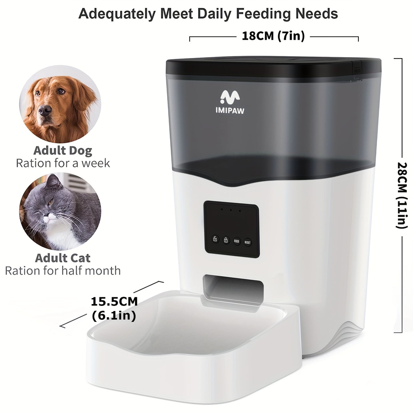 Automatic Cat & Dog Food Dispenser With App Control