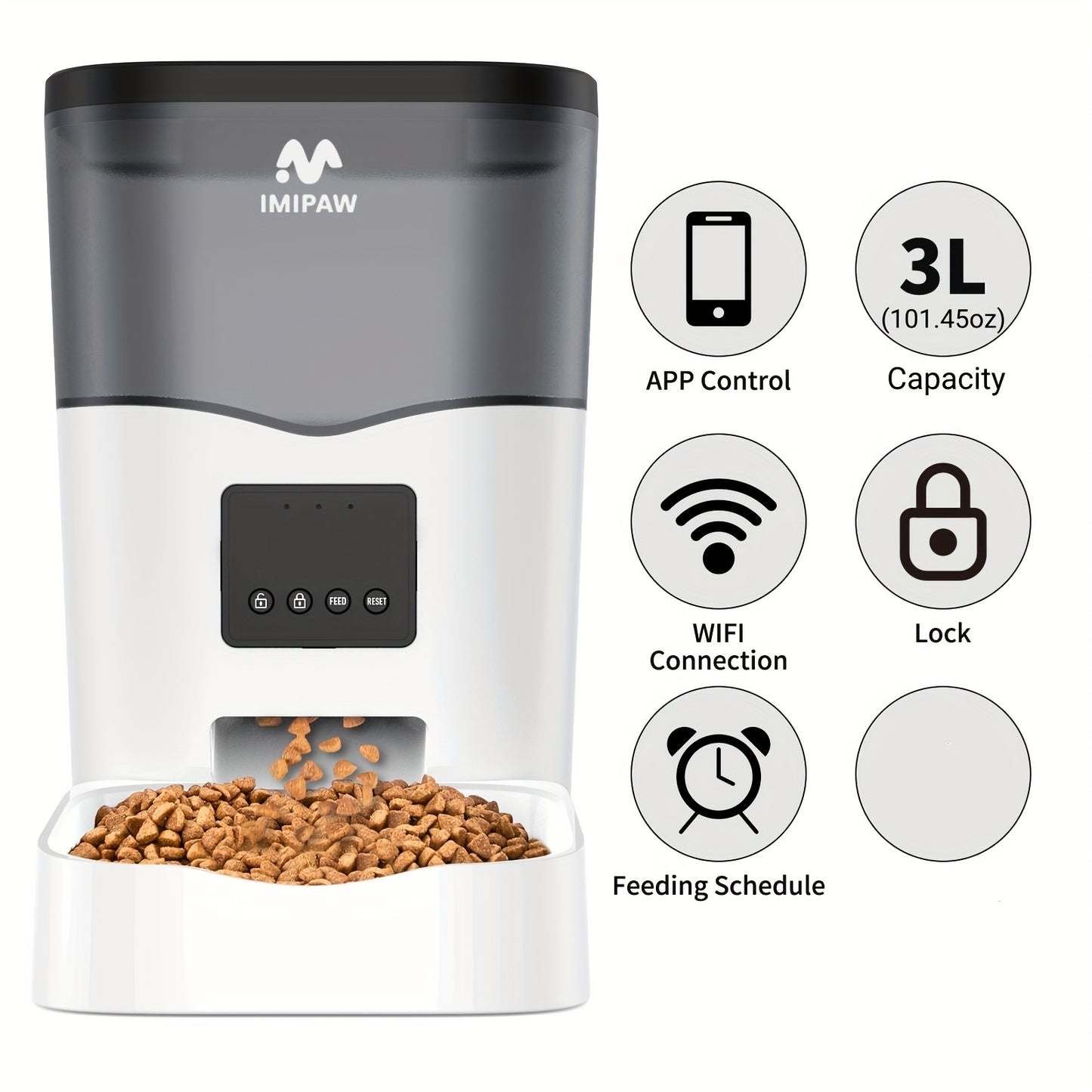 Automatic Cat & Dog Food Dispenser With App Control