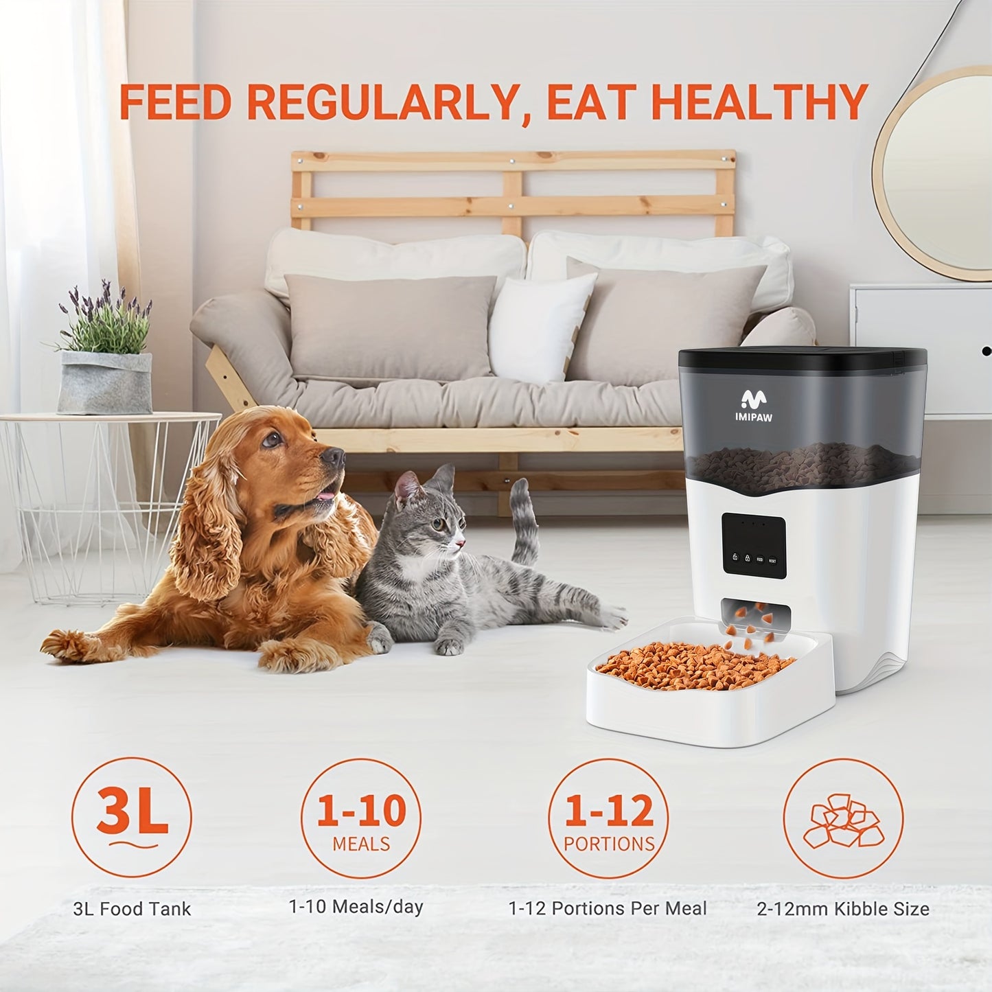 Automatic Cat & Dog Food Dispenser With App Control